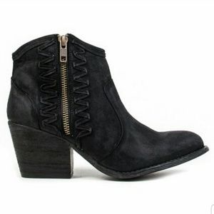 Black western Anthropologie Musse and Cloud bootie